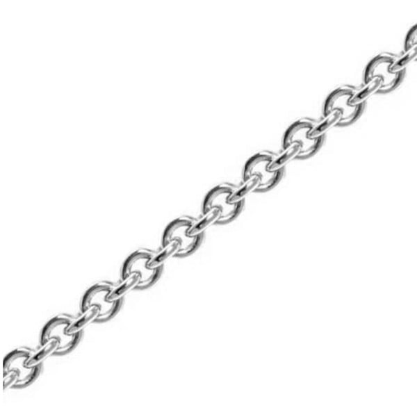 Anker rund i massivt 925 sterling sølv halskæde 1,3 mm bred (tråd 0,30) og længde 100 cm