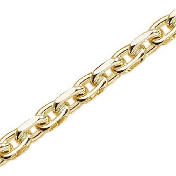 8 kt Anker Facet Guld halskæde, 60 cm og 4,5 mm (Tråd 1,50)