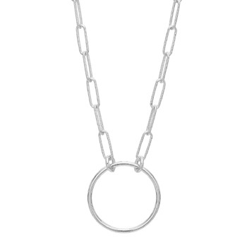 Elegant sterling sølv cirkel halskæde med led