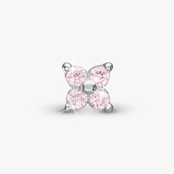 Magic Pink, sølv Ørestik fra Christina Jewelry