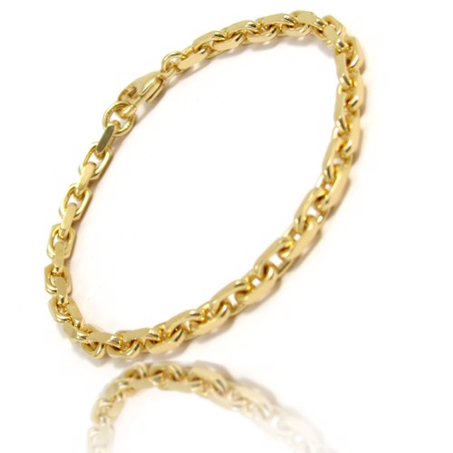 8 kt Anker Facet Guld halskæde, 36 cm og 1,8 mm (Tråd 0,70)