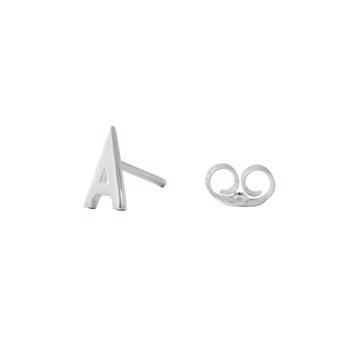 A - Smukke Arne Jacobsen bogstavs øreringe i sølv, 7 mm - og prisen er PR STK