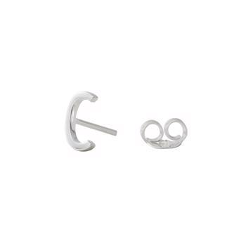 C - Smukke Arne Jacobsen bogstavs øreringe i sølv, 7 mm - og prisen er PR STK