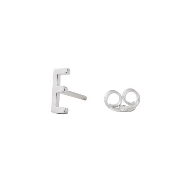 E - Smukke Arne Jacobsen bogstavs øreringe i sølv, 7 mm - og prisen er PR STK