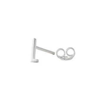 L - Smukke Arne Jacobsen bogstavs øreringe i sølv, 7 mm - og prisen er PR STK