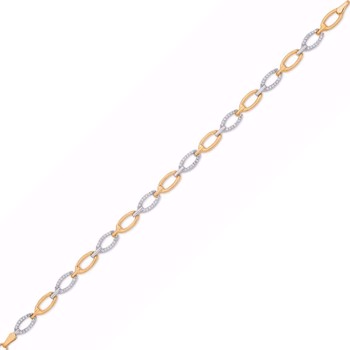 8 kt. guld armbånd med zirkonia fra Guld & Sølv Design