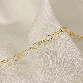 Hjertekæde armbånd 8 kt. guld fra Guld og Sølv Design, 18,5 cm
