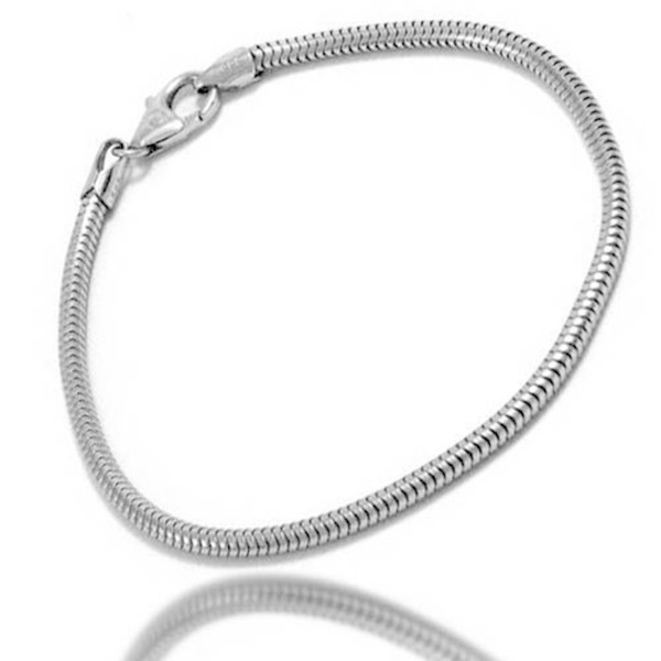 925 sterling sølv slangekæde halskæde, 70 cm og 2,4 mm