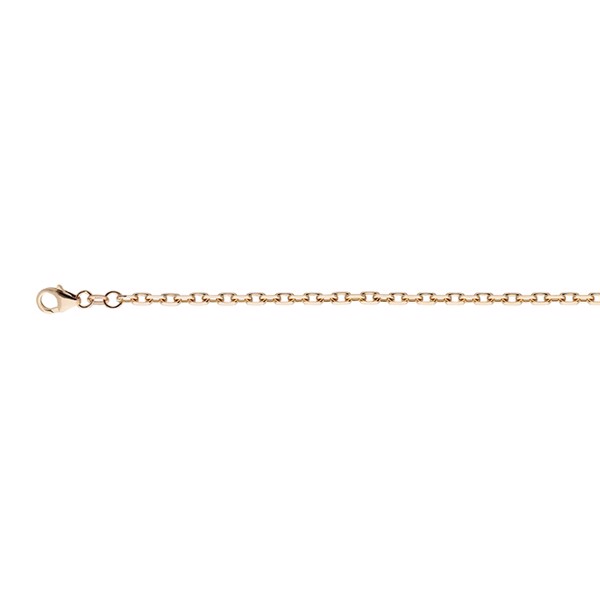 Flad Anker facet halskæde i 18 karat guld - 1,9 mm bred, 40 cm lang | Svedbom