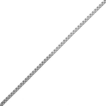14 kt hvidgulds Venezia halskæde, 50 cm og 0,8 mm