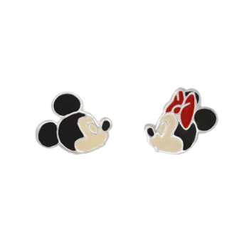 Øreringe, Mickey Mouse og Minnie Mouse der kysser