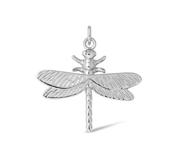 Vedhæng i rhodineret sølv, guldsmed med kæde, fra L&G