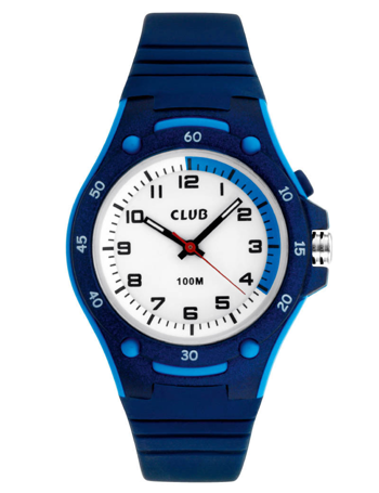 Sporty Watch Blå plastik Quartz Drenge ur fra Club Time, A47116BL0A